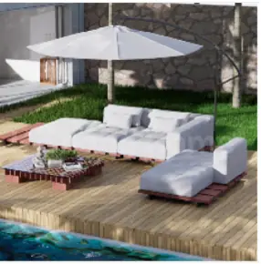 carlo outdoor seating set