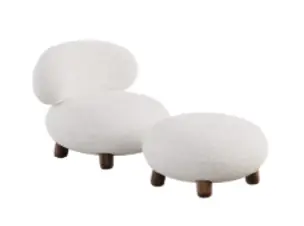 Meza Accent Chair & Ottoman Set