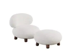 Meza Accent Chair & Ottoman Set