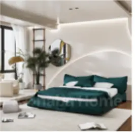 Pillow Japanese Upholstered Bed
